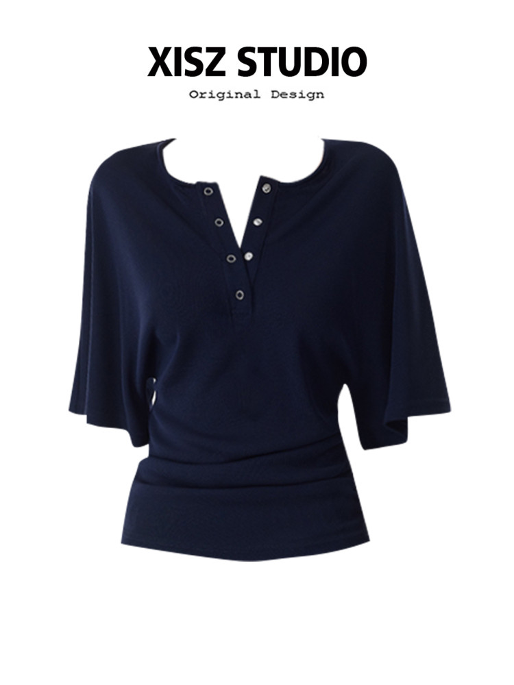 Blouses - Women's Blue Shirts and Blouses Y2k