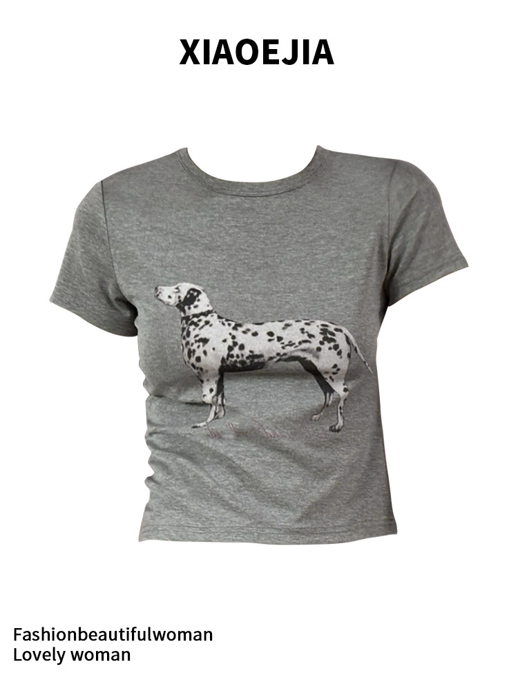 Blouses - Women's Grey Shirts and Blouses Y2k