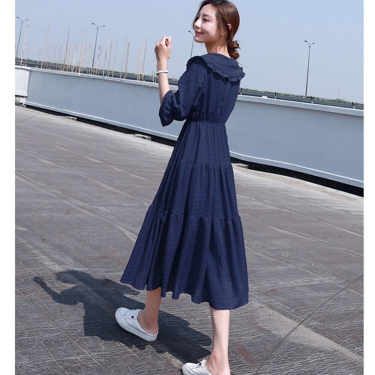 Midi Fashion Elegant 2025 Puff - French Vintage Floral Midi Dress recension och pris