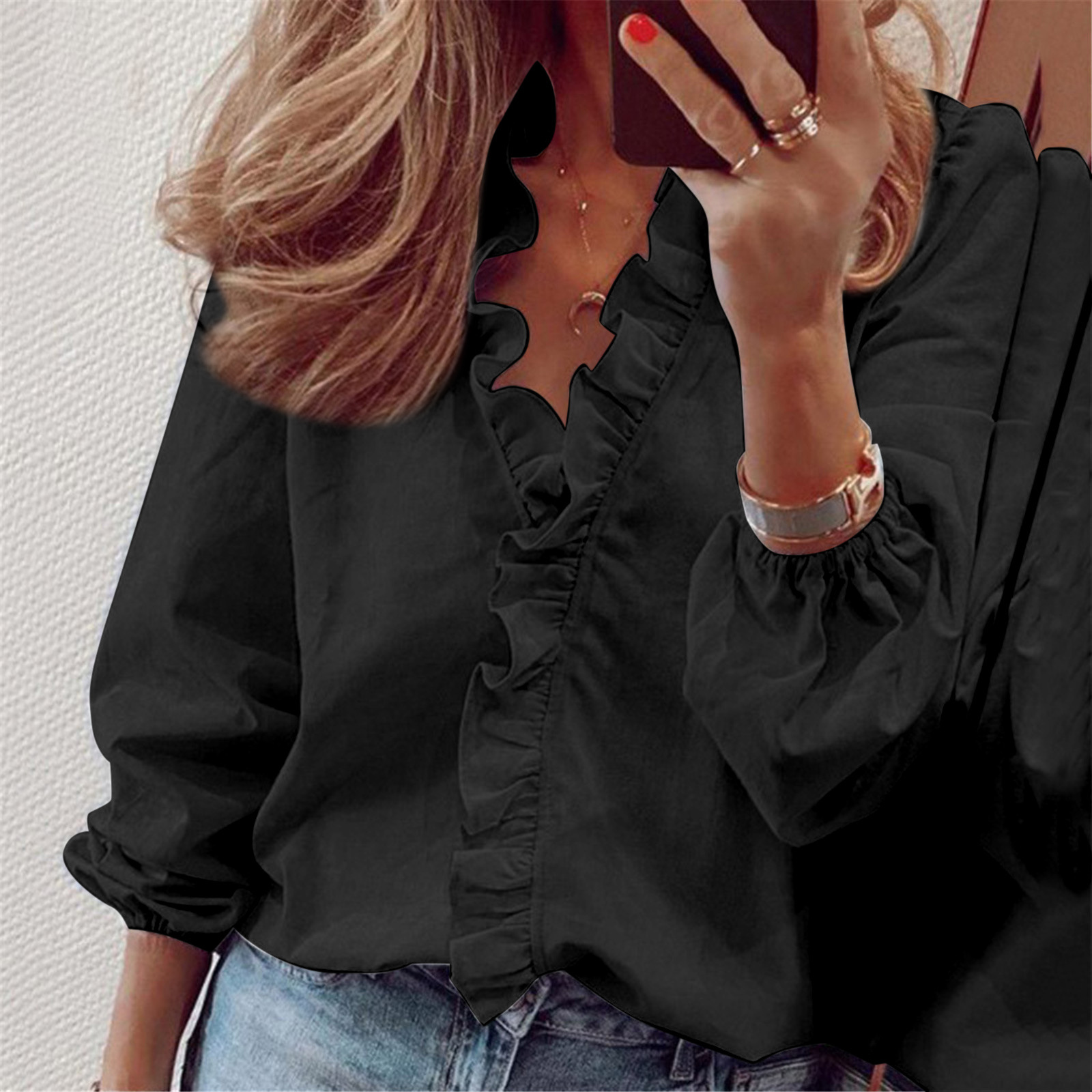 Spring and summer new long sle - Blouses recension och pris