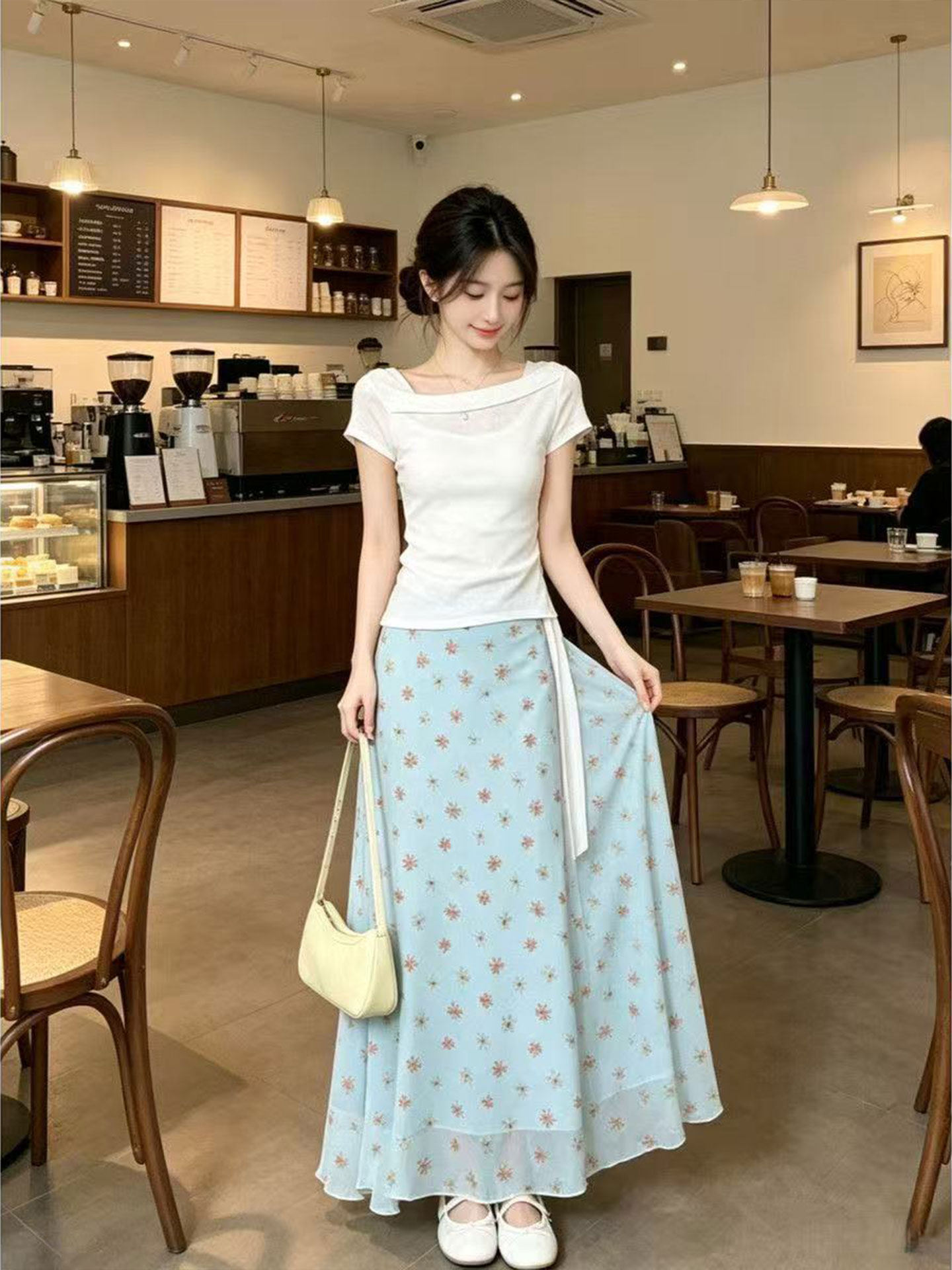 Korean Design A-Line Fish Tail - Korean Style A Line Shirt Dress recension och pris