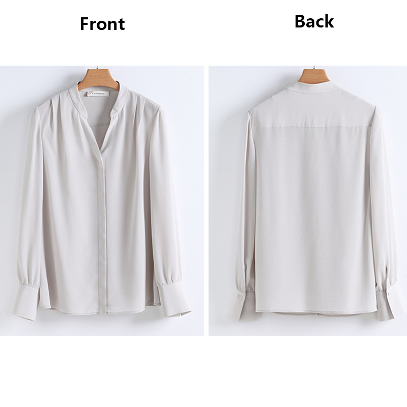Natural Mulberry Silk Long Sle - Blouses recension och pris