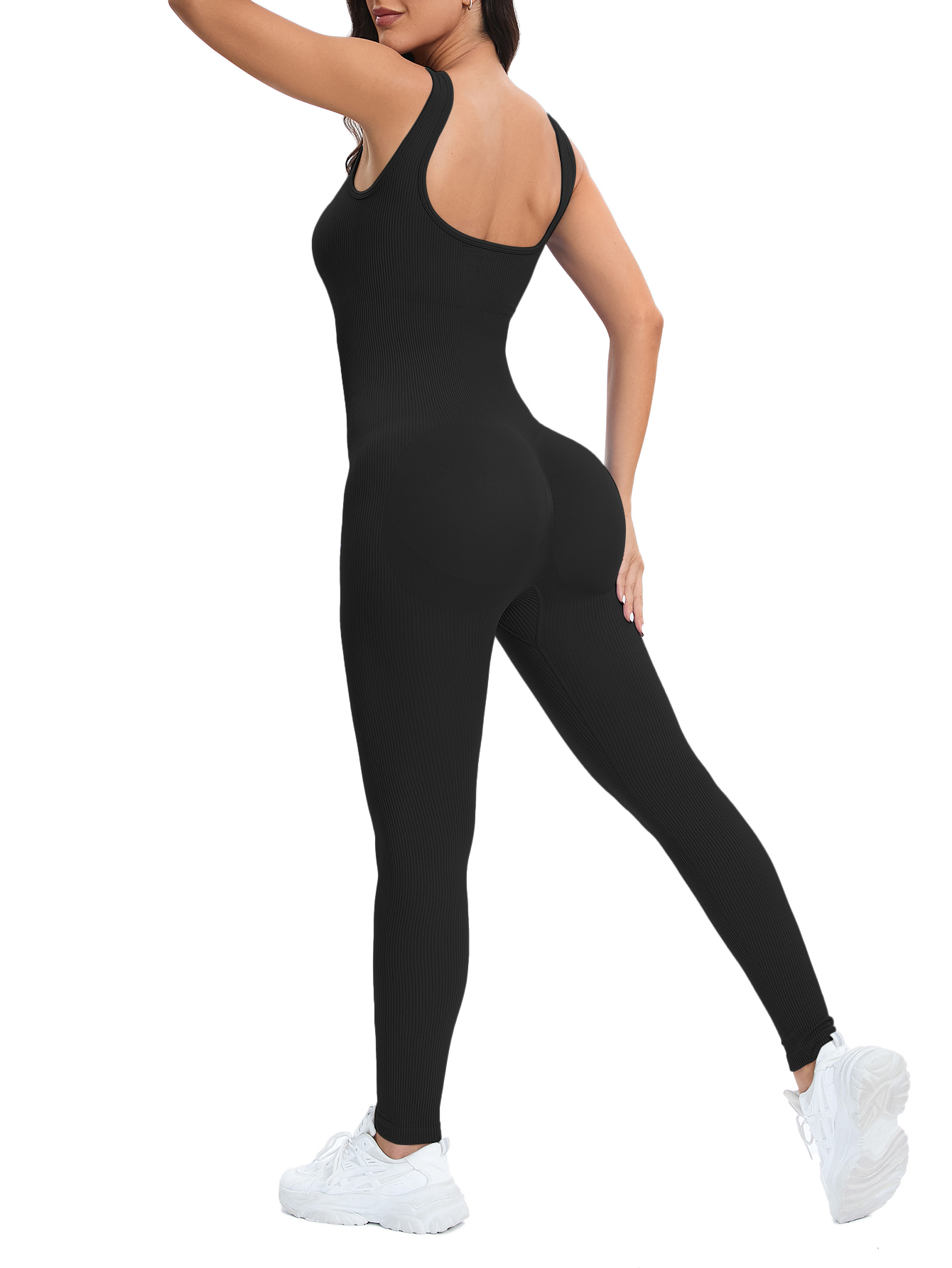 Women Workout Seamless Jumpsui - Seamless Ribbed Workout Tank Top recension och pris