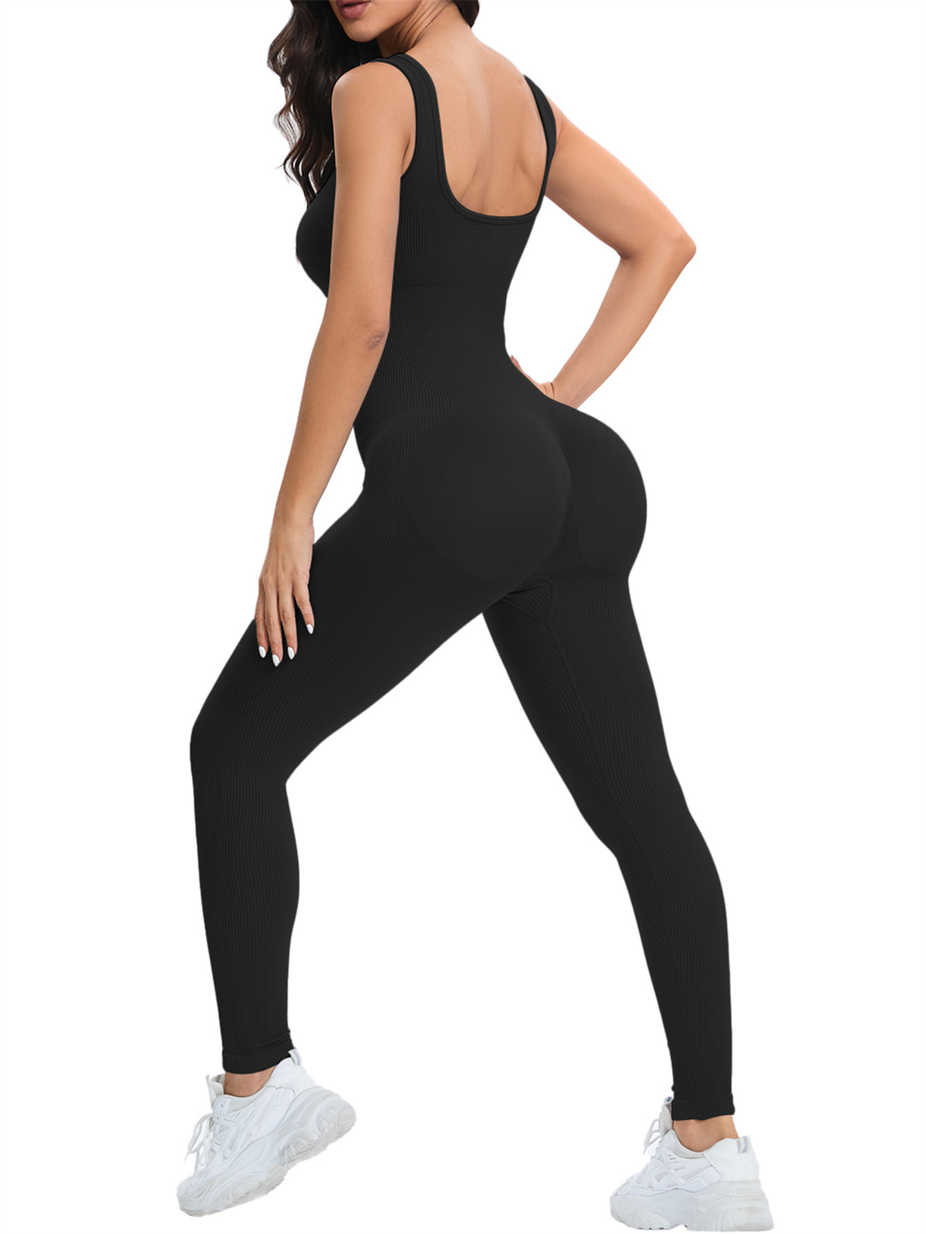 Women Workout Seamless Jumpsui - Seamless Ribbed Workout Tank Top recension och pris