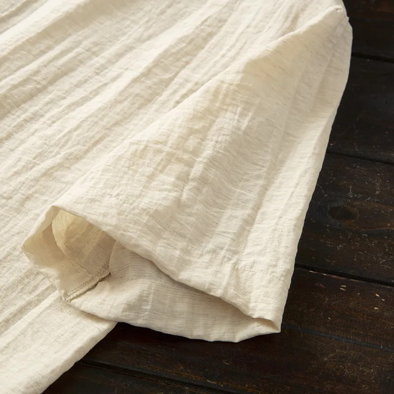 Soft and cool without ironing! - Casual Loose Linen Shirt Dress recension och pris