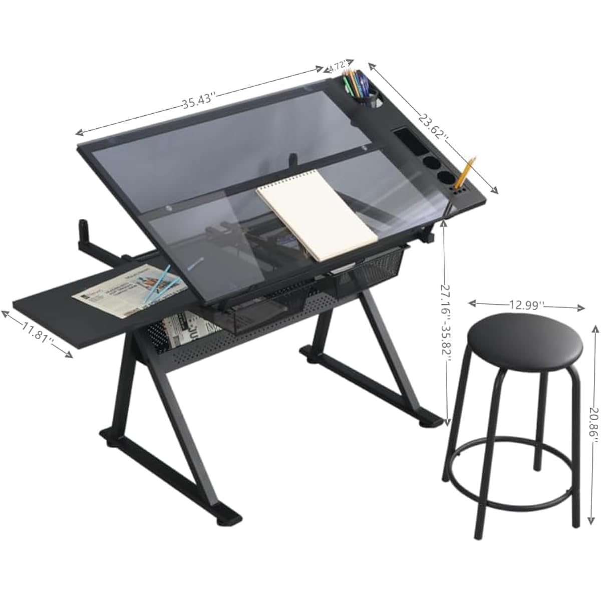 Adjustable Height Drafting Des - Tops recension och pris