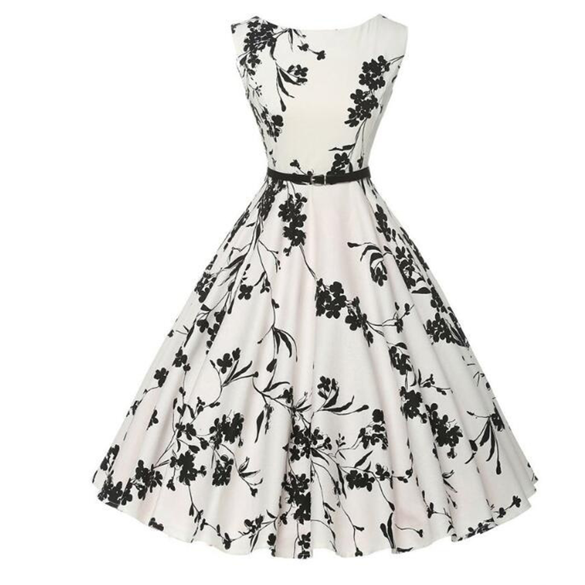 Summer Vestidos Dress Clothing - French Vintage Floral Midi Dress recension och pris