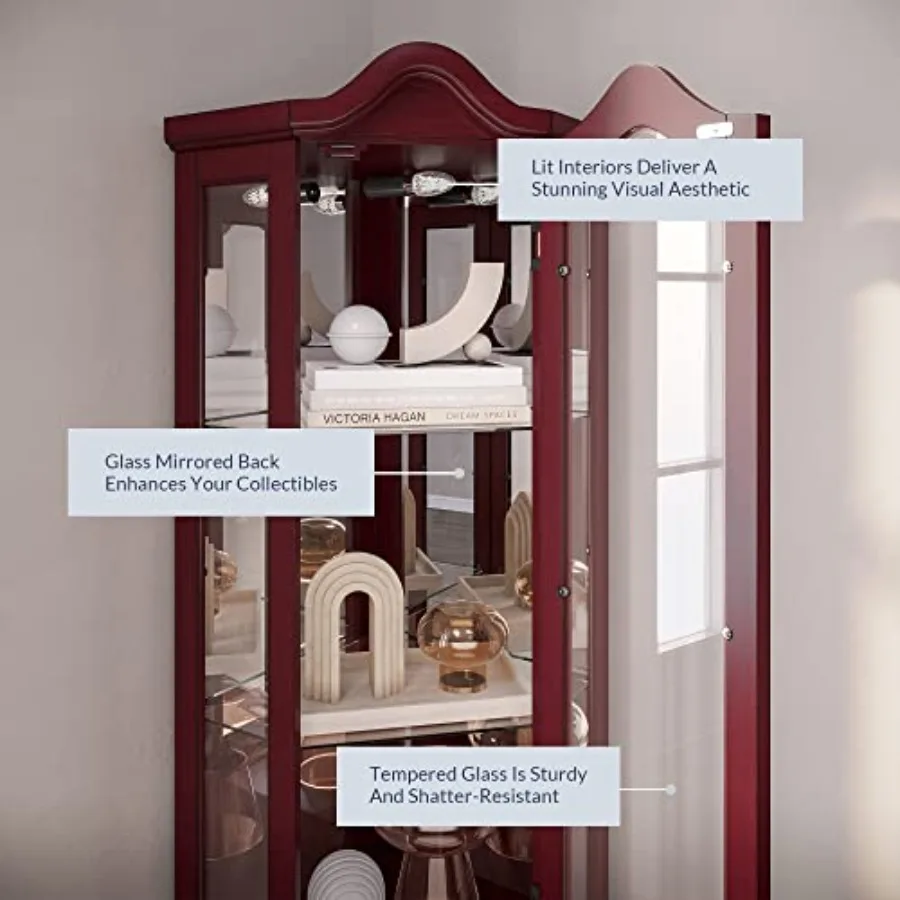 Lighted Corner Display Curved  - Tops recension och pris