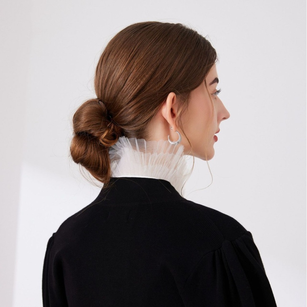 V Shape Melange Yarn Fake Coll - Tops recension och pris