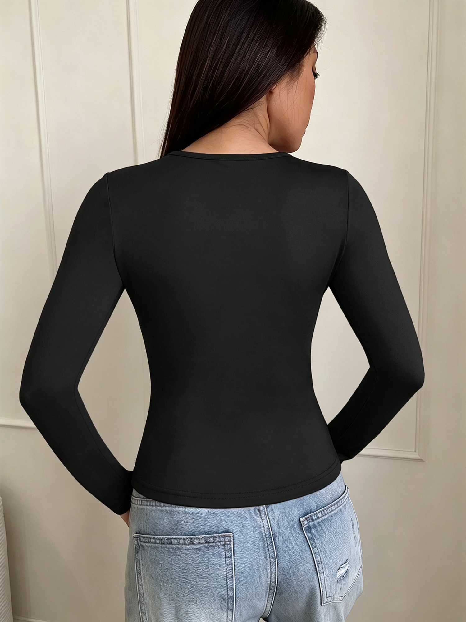 Y2K Aesthetic Ladies Solid U‑N - Blouses recension och pris