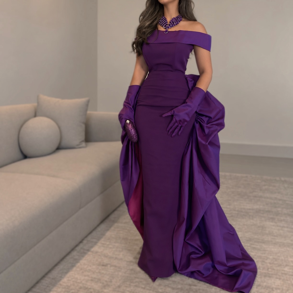 Customized Sexy Satin Evening  - Elegant Satin Evening Gown Split recension och pris