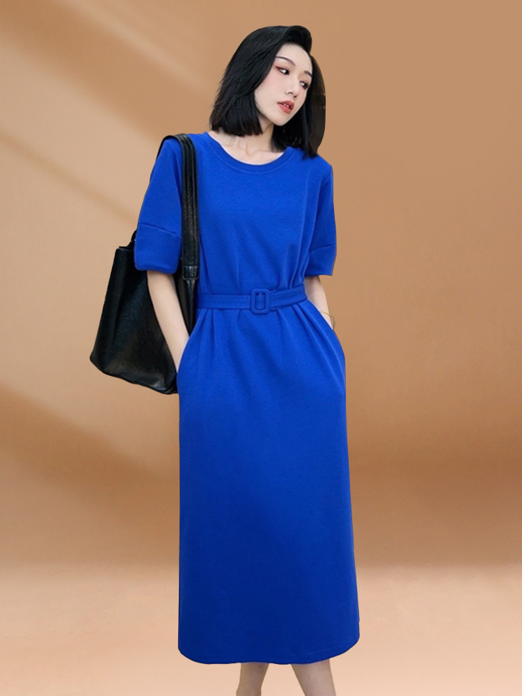 Klein Blue Women's Summer Casu - Korean Style A Line Shirt Dress recension och pris