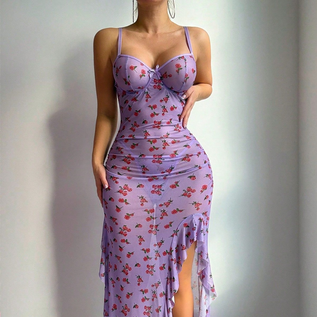 Sheer Mesh Plus-size Sexy Ling - Sexy Mesh Sheer Bodycon Dress recension och pris